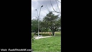 Reunion with thal a restrepo ends in a delicious hardcore fuck in public with semen in her mouth
